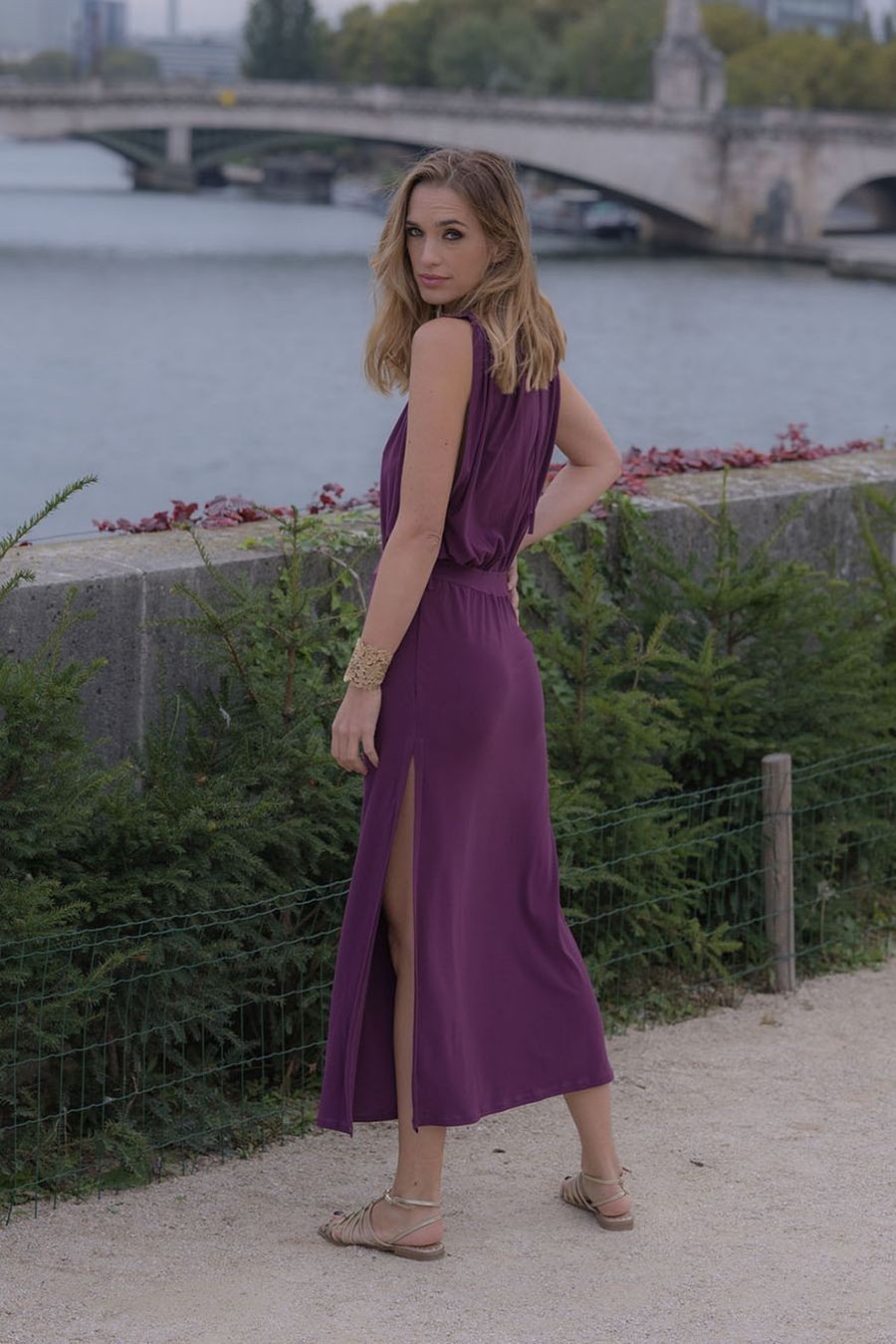 Canobio - Robe longue Jacynthe Prune