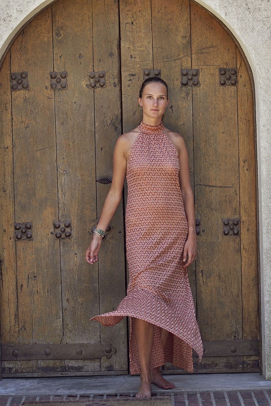 Canobio - Robe longue Julia Dentelle Orange