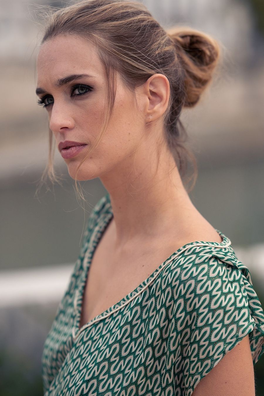 Canobio - Robe longue Flora Dentelle Verte